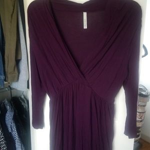 Gilli Deep Purple Long Sleeve Dress